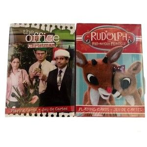 The Office Christmas, Rudolph the Red Nose Reindeer Playing Cards 2 Packs Cartas